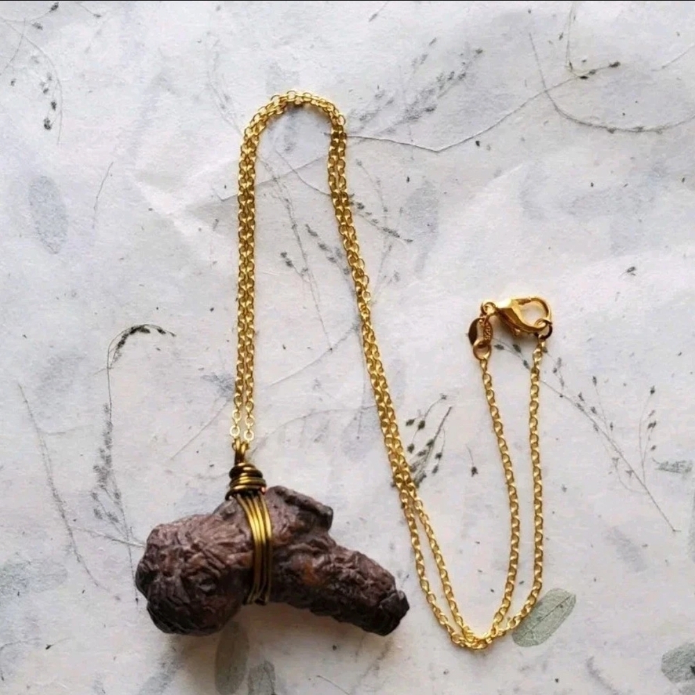 Rare Prophecy Stone Artisan Wire Wrapped Gemstone Necklace